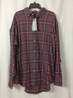 Wolverine NWT Red Plaid Flannel Button Up Shirt Men's XL